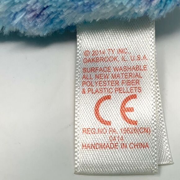 Ty Beanie Boo Penguin named Ice Cube 6" Glitter Eyes Blue - Picture 5 of 5